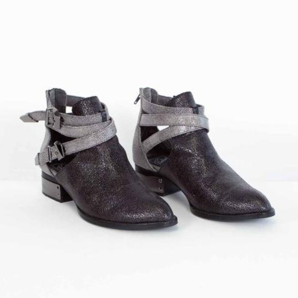 Vintage by Jeffrey Campbell Cut Out Ankle Boot with Buckles